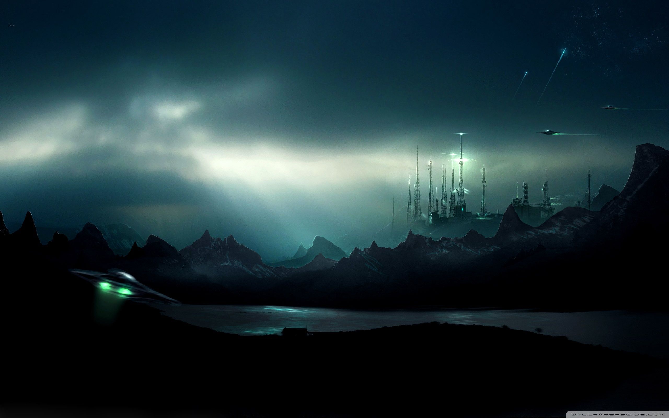 UFO Night Ultra HD Desktop Background Wallpaper for 4K UHD TV