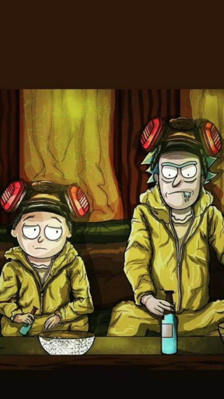 Rick and morty , background, Rick and Morty Breaking Bad HD phone