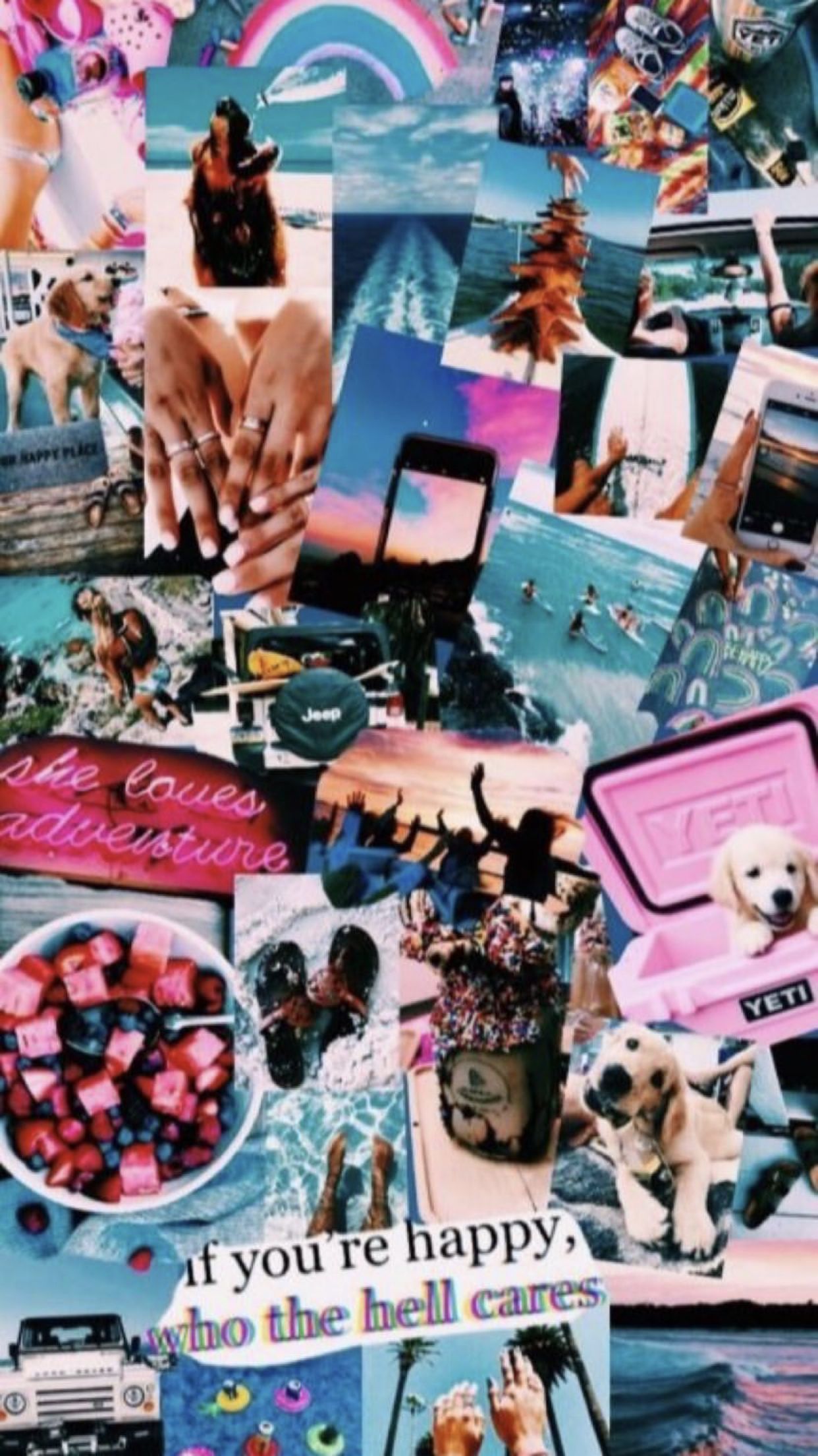 Dogs, purple, happy, summer, iPhone wallpaper, artsy. Cute