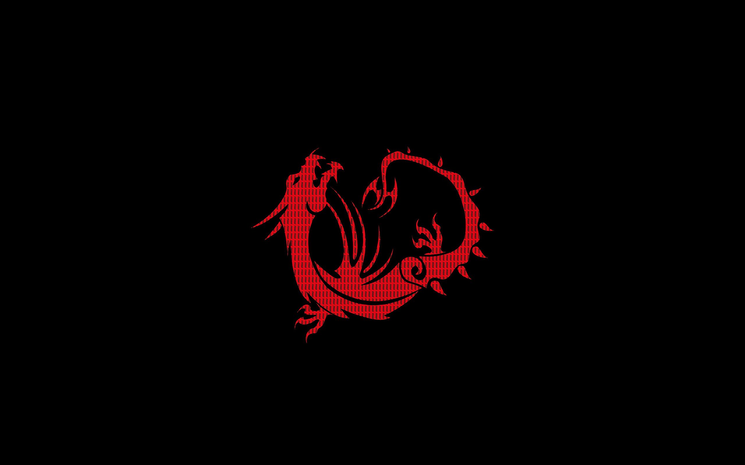 Red Dragon Black Minimal 4k 2560x1600 Resolution HD 4k