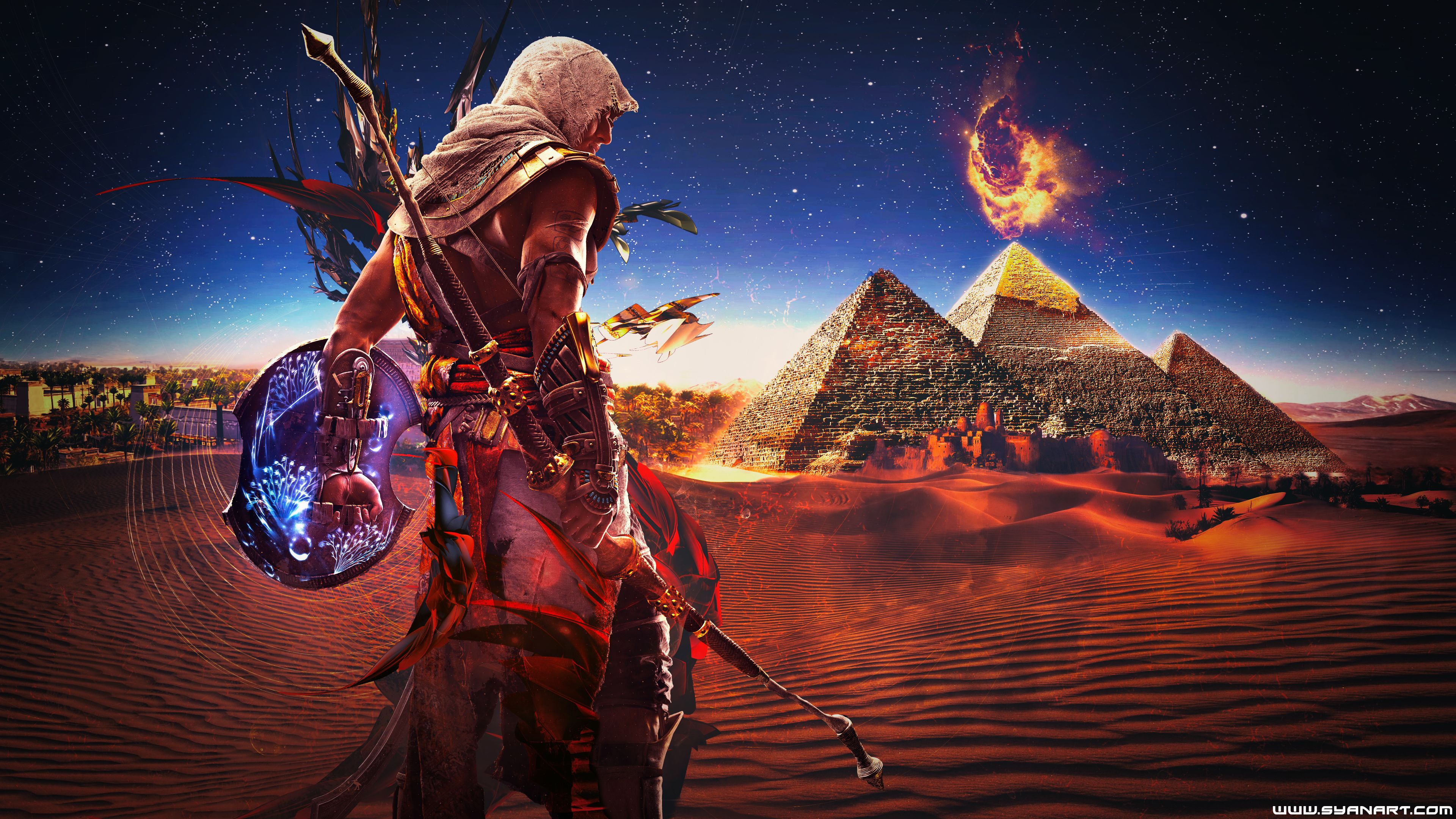 Assassin's Creed Origins 4K Bayek Wallpaper SyanArt Station
