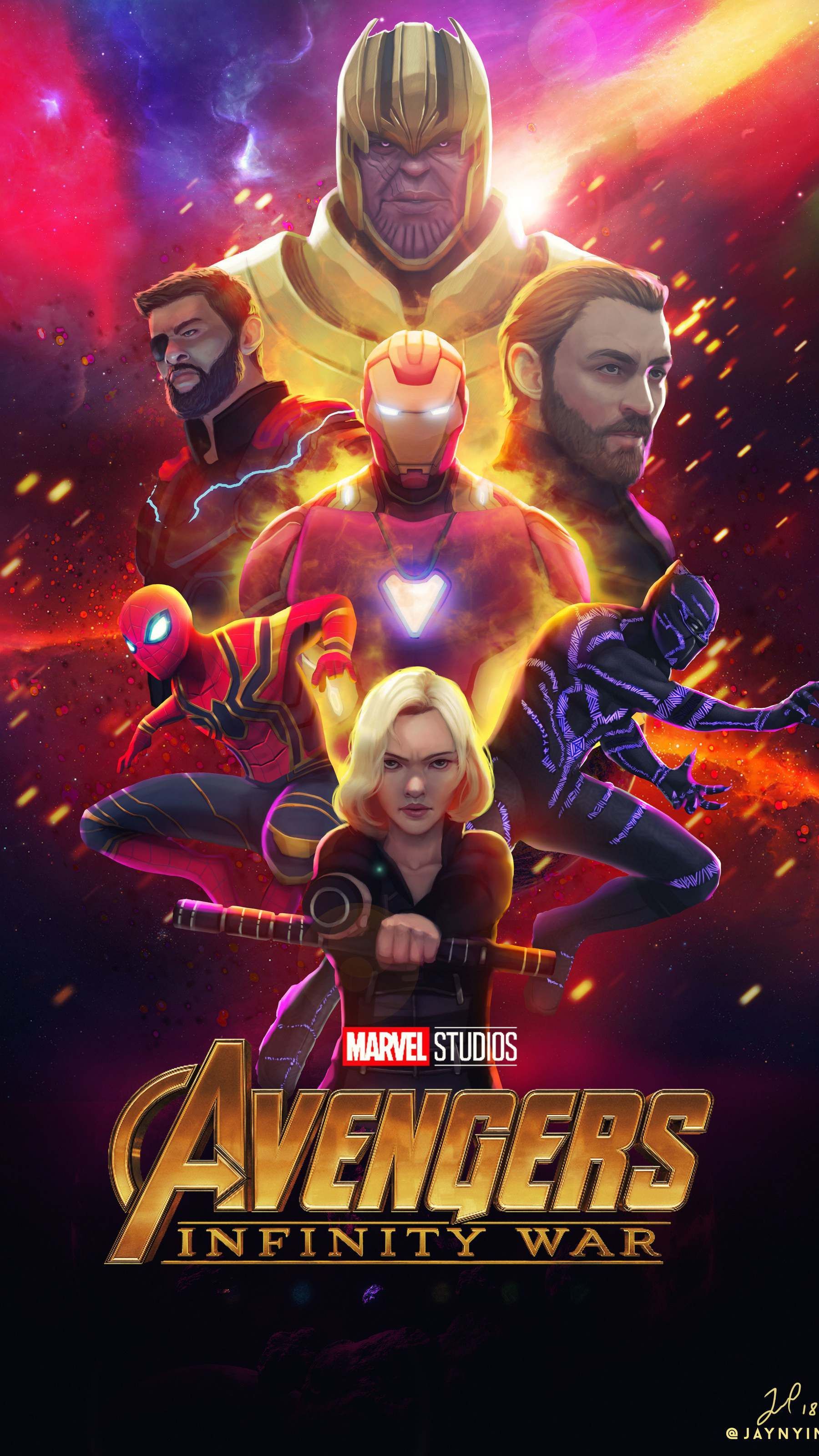 Creative Arts Avengers Poster iPhone Wallpaper. Superhéroes