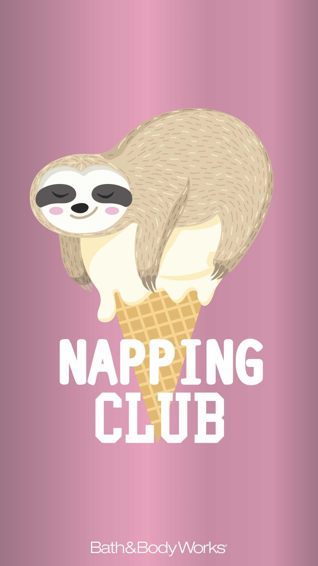 Napping Club iPhone Wallpaper. Sloth, Cute baby sloths, Sloth art
