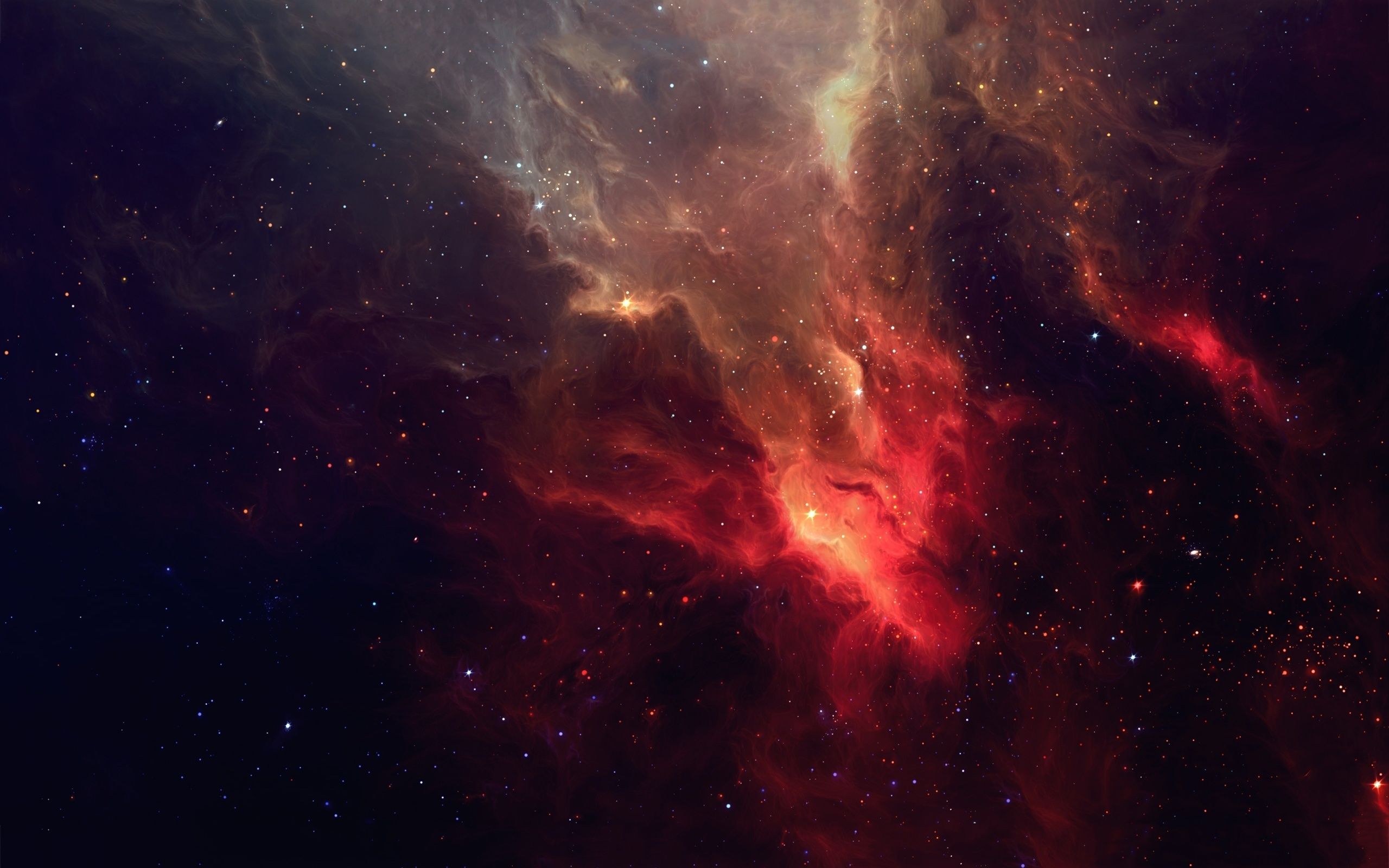 Beautiful Red Nebulae [2560x1600]. Galaxy
