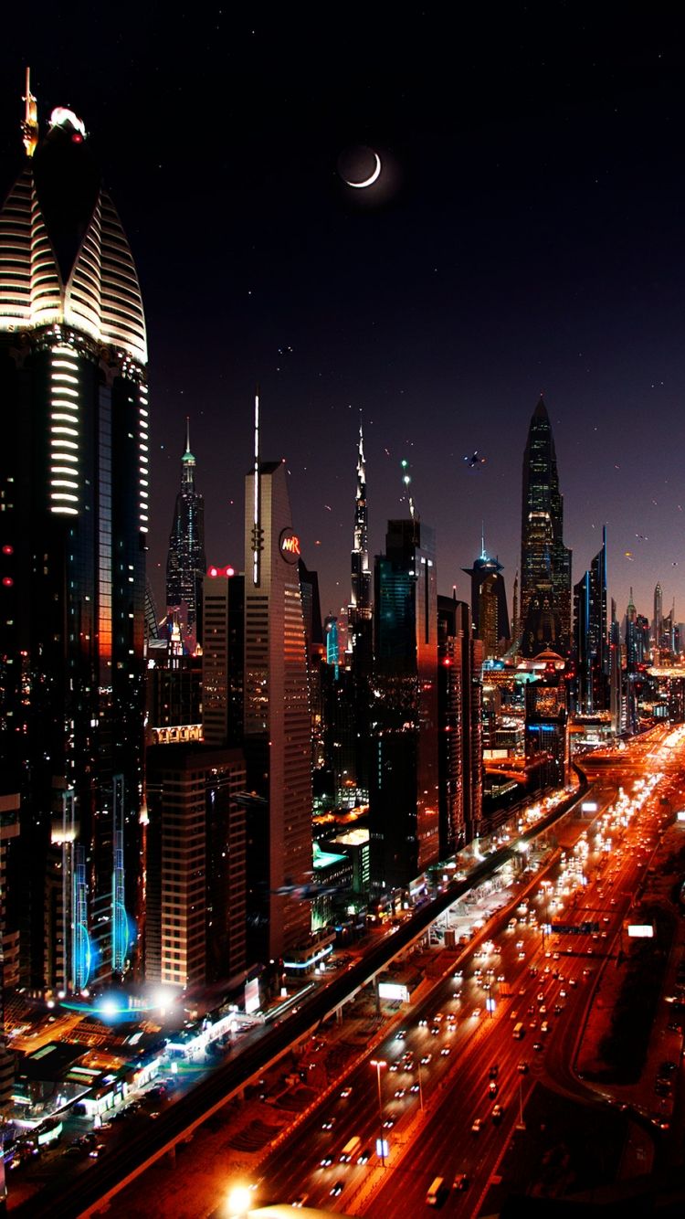 Free download Dubai at Night City HD Wallpaper HD Wallpaper
