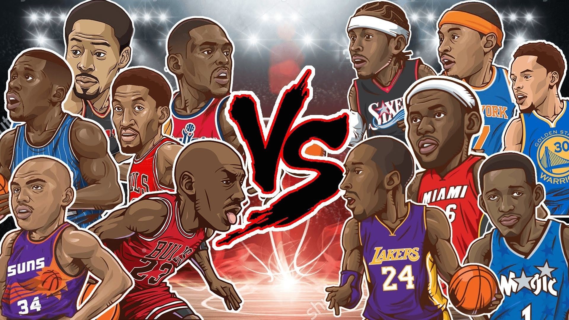 Cartoon NBA Players Wallpaper Free Cartoon NBA Players Background