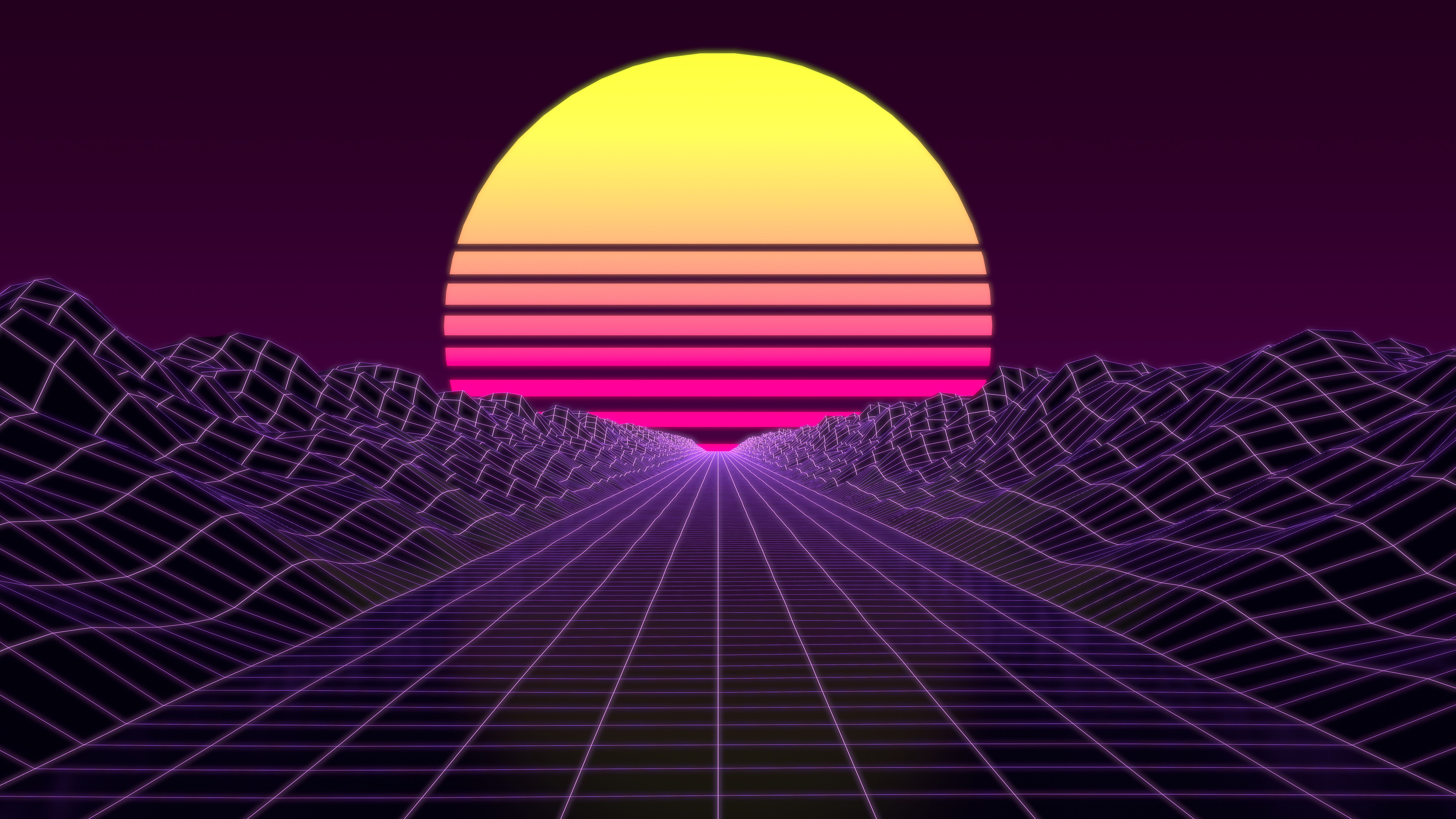 Synthwave wallpaper and background
