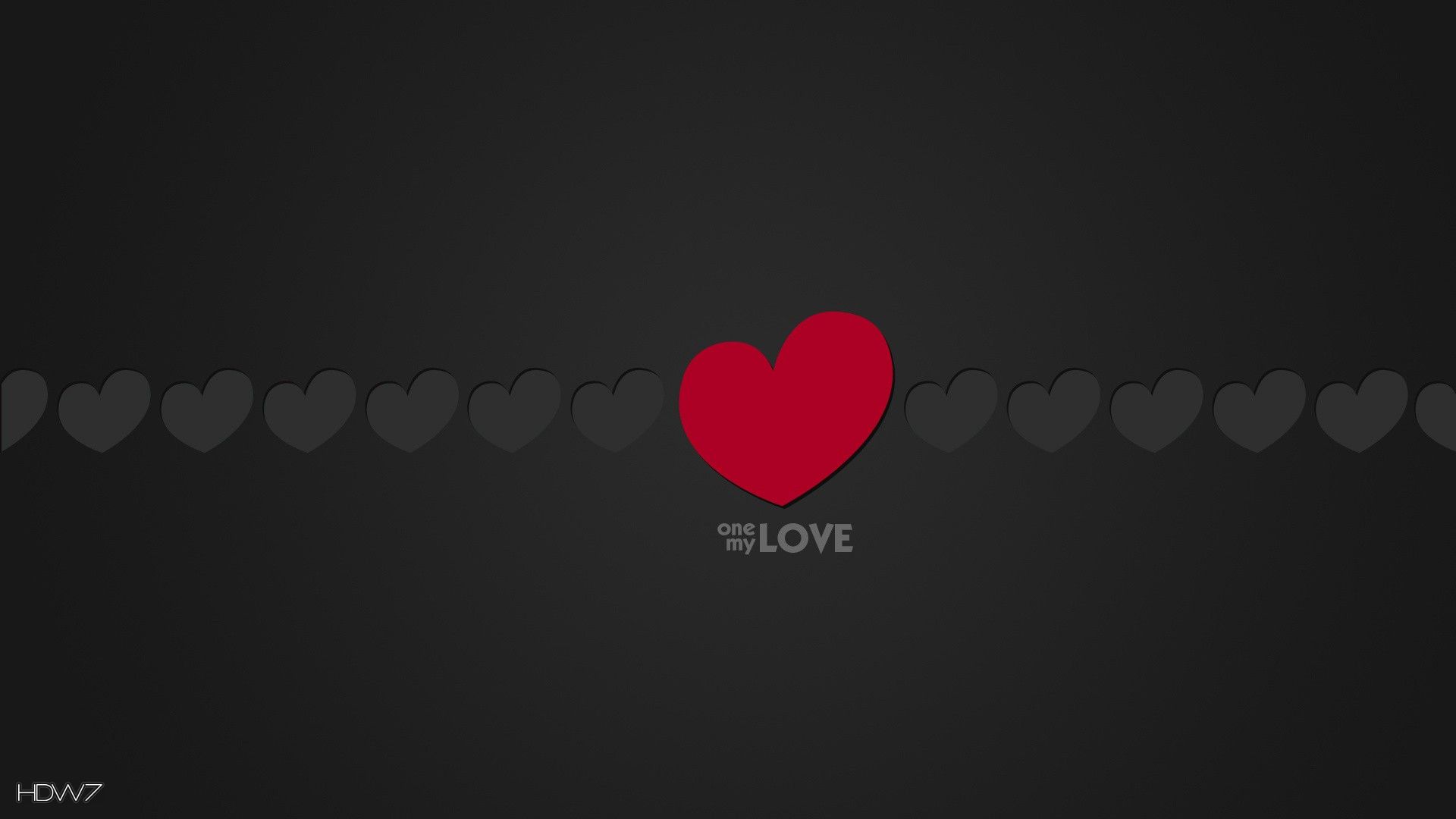 love word one my love minimalistic red grey hearts. HD wallpaper