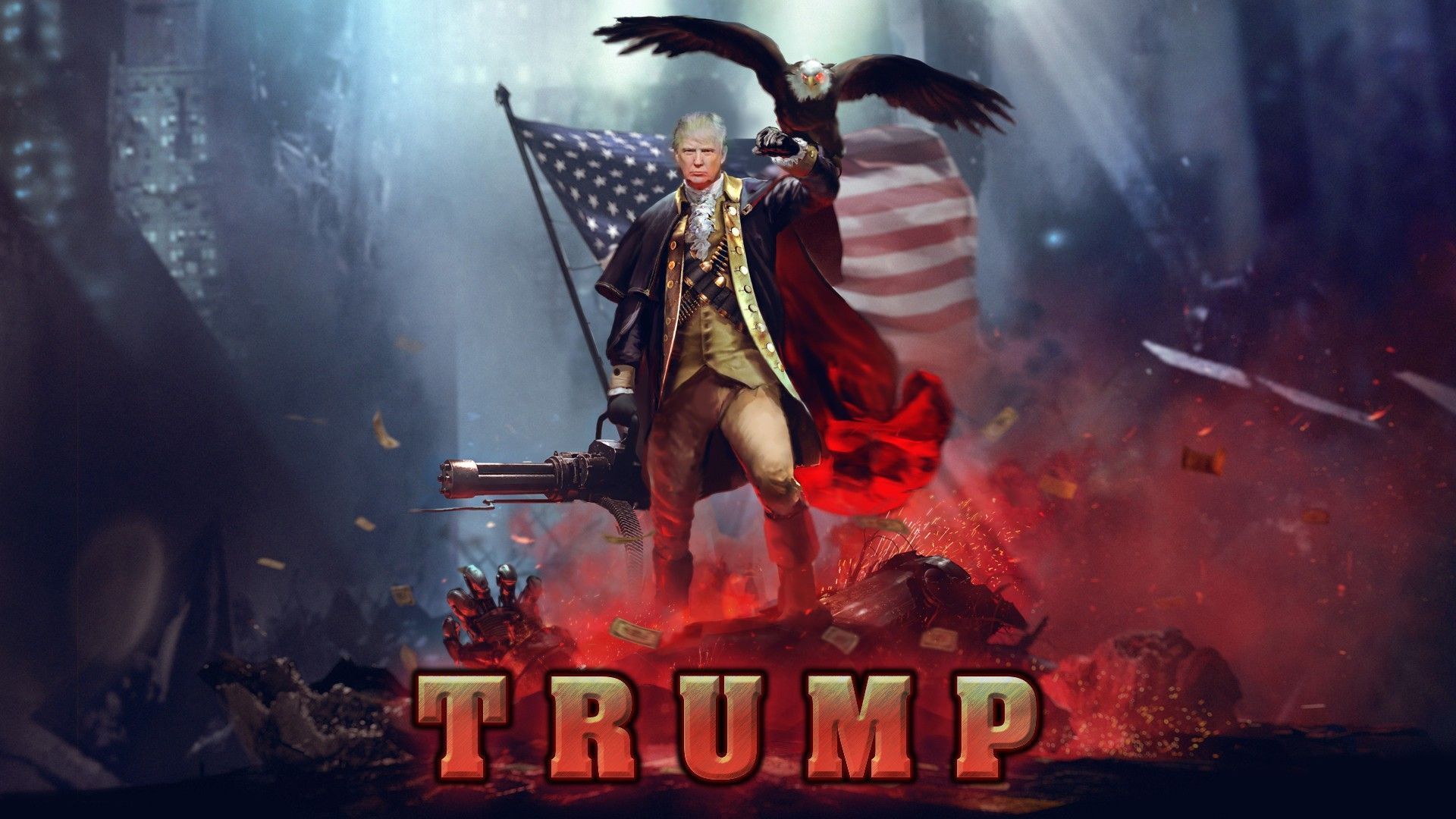Wallpaper Of The Day: Patriotic Trump. George, Bernie sanders, Merica