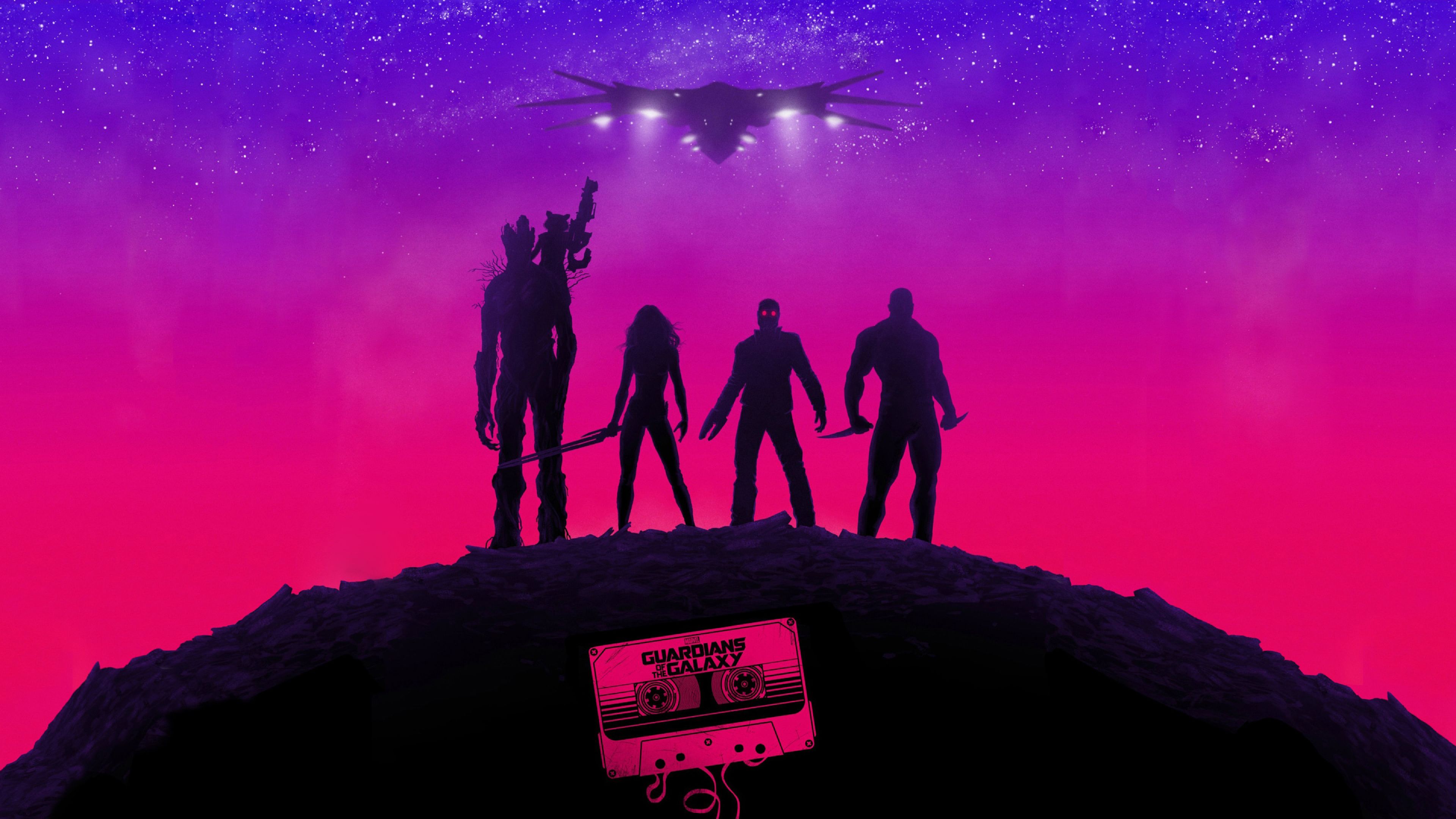 Guardians Of The Galaxy Minimal 4K Wallpaper, HD Movies