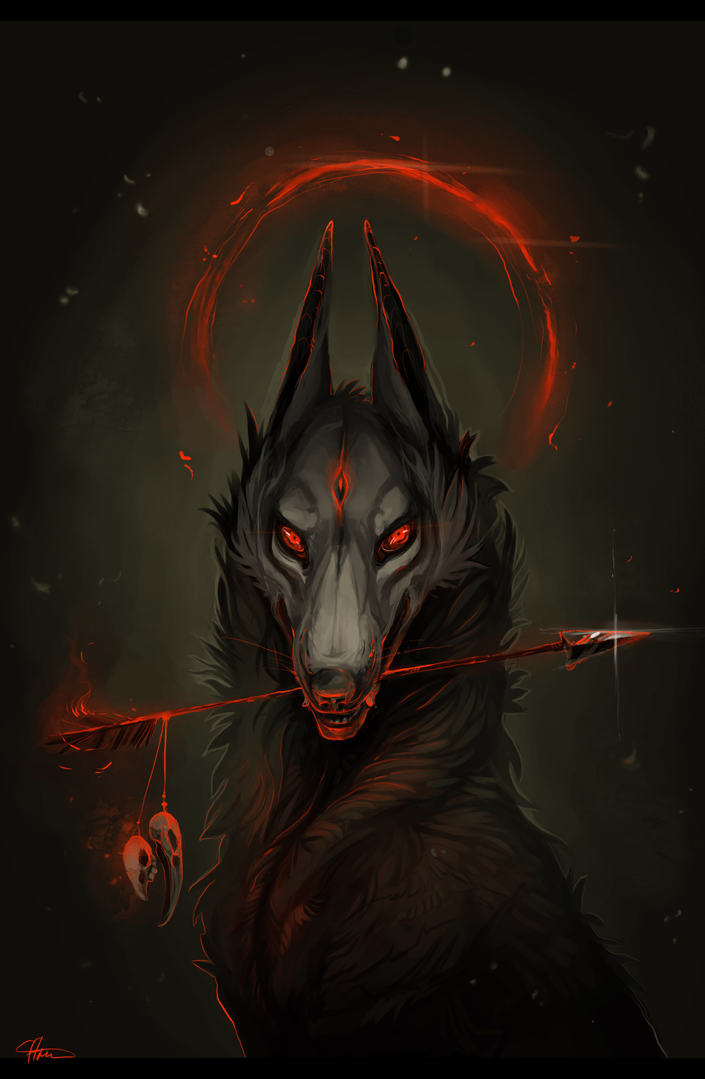Dark Anime Wolf