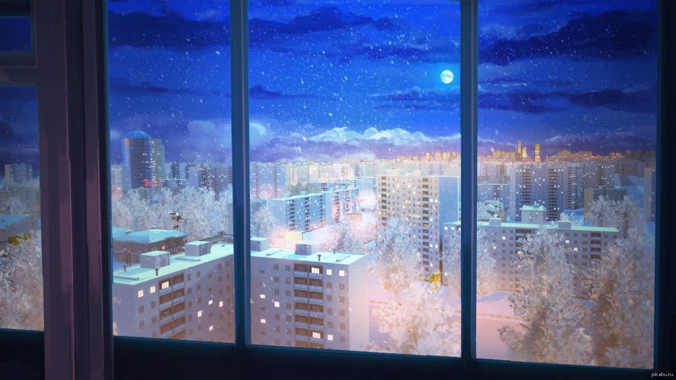 anime winter city. Anime scenery, Episode background, Anime places