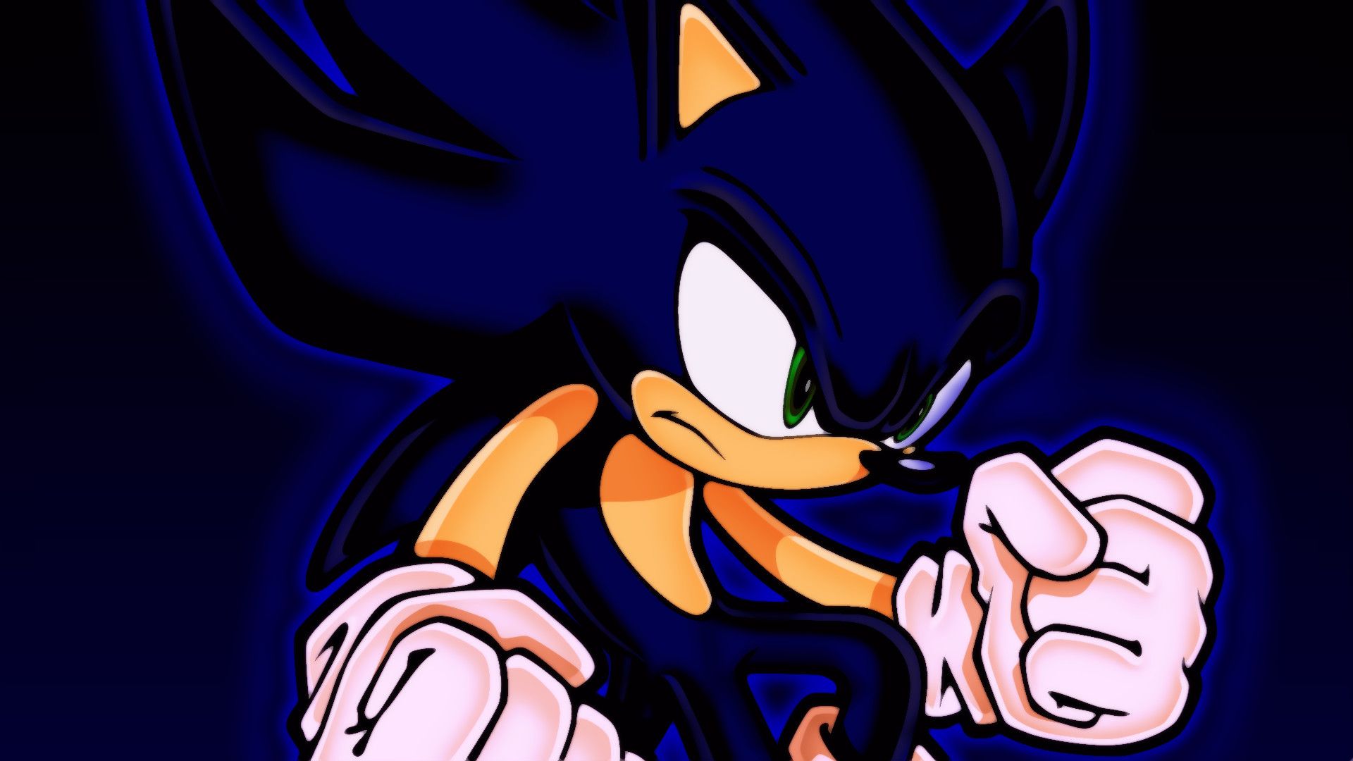 Download Dark Sonic Silhouette Wallpaper