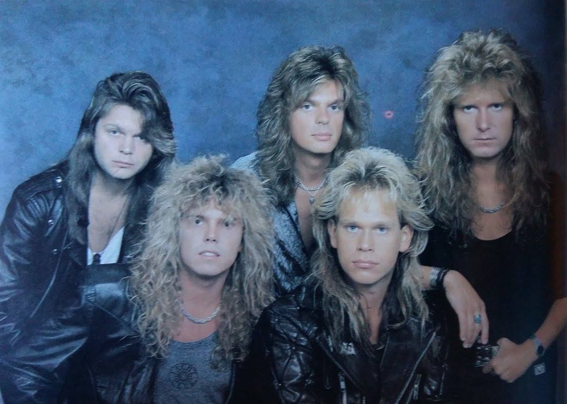 FB post by M T. Europe band, Joey tempest, 80s hair bands