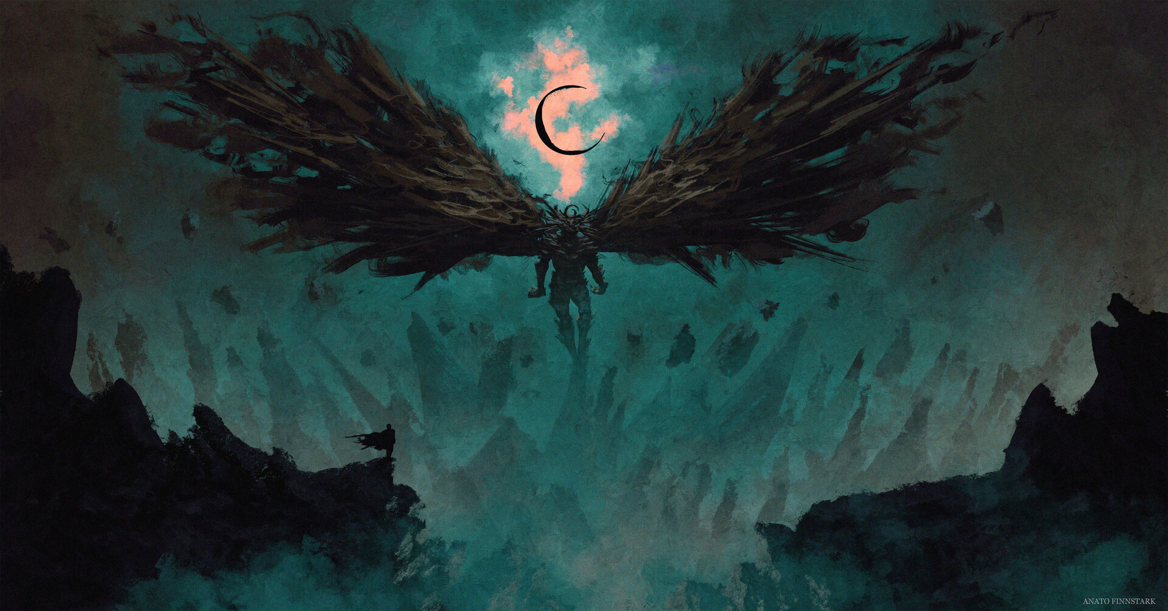 Black Wings Demon 4k, HD Artist, 4k Wallpaper, Image