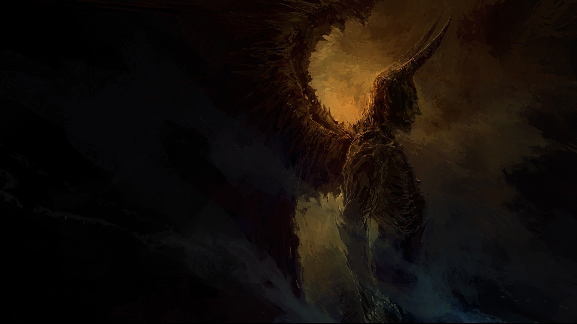 drawing, Demon, Digital Art, Fantasy Art, Creature, Devil, Wings