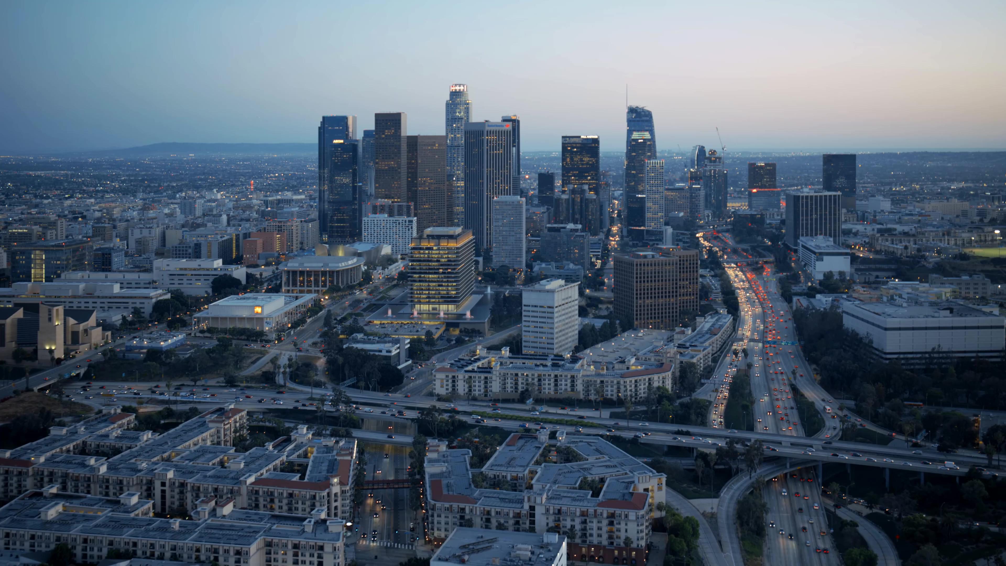 4K Aerial View of Los Angeles Live Wallpapers [3840 x 2160