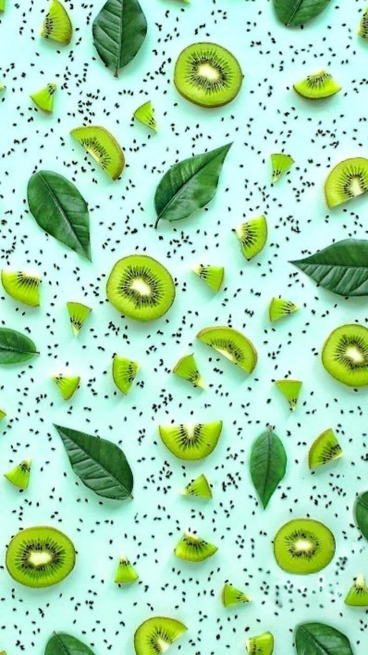 Kiwi background. Wallpaper iphone summer, Fruit wallpaper, Cute