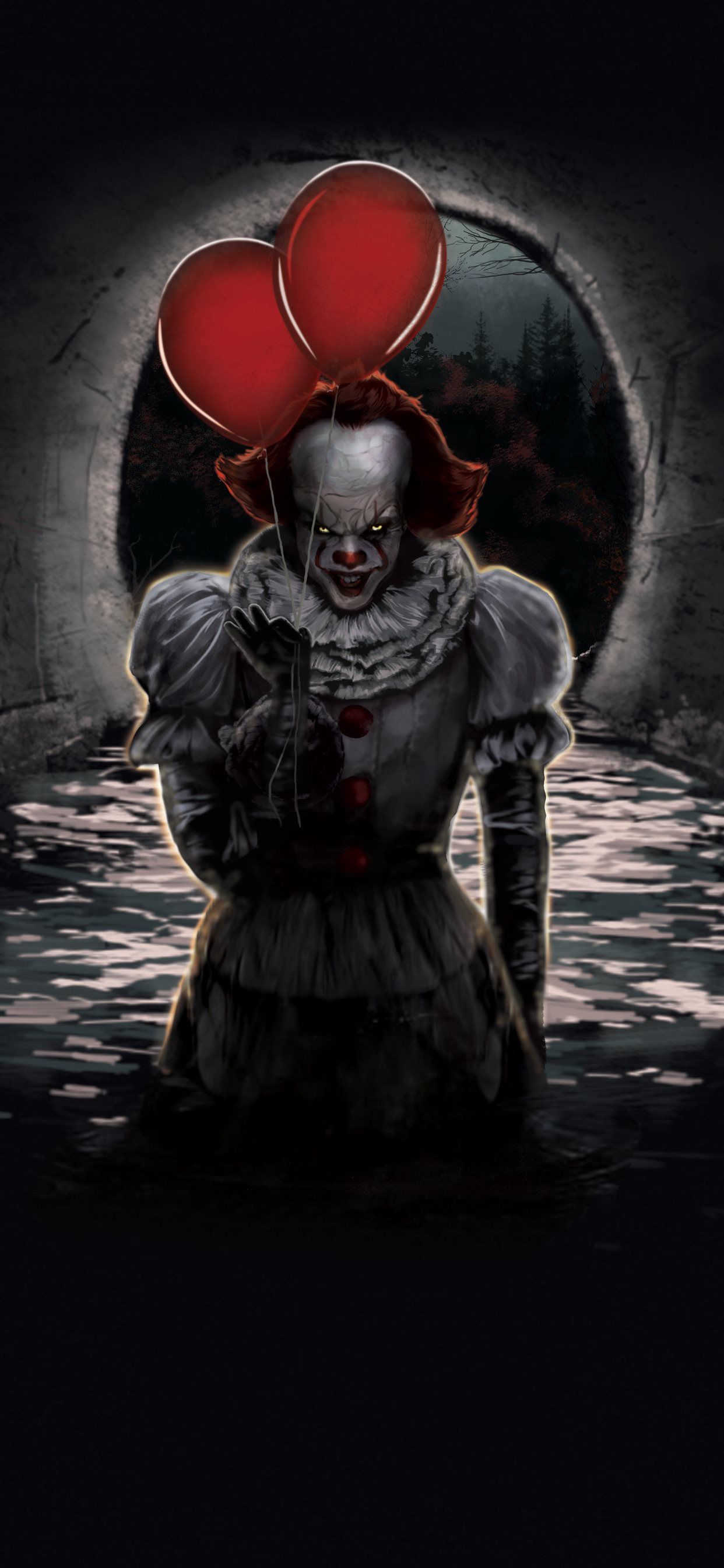 pennywise ballons iPhone Wallpaper Free Download