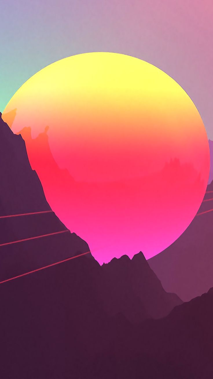 Misc #Neon Sunset Mountains 4K #wallpaper HD 4k Hintergrund für