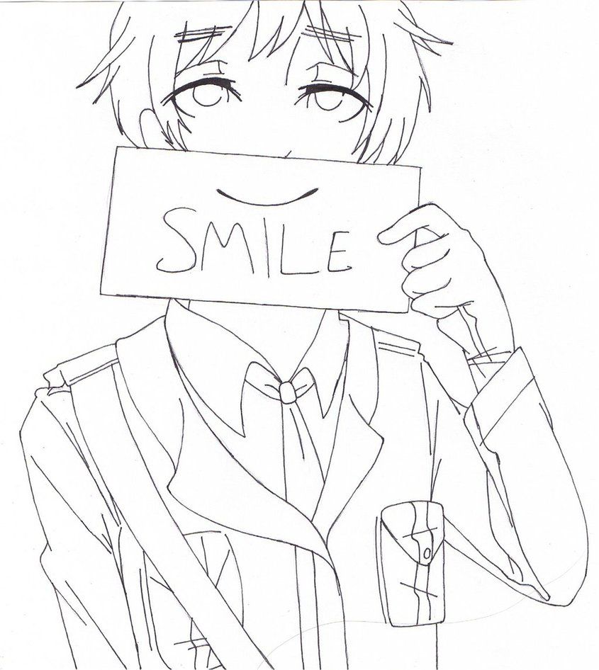 Boy Fake Smile Anime HD Png Download  Transparent Png Image  PNGitem