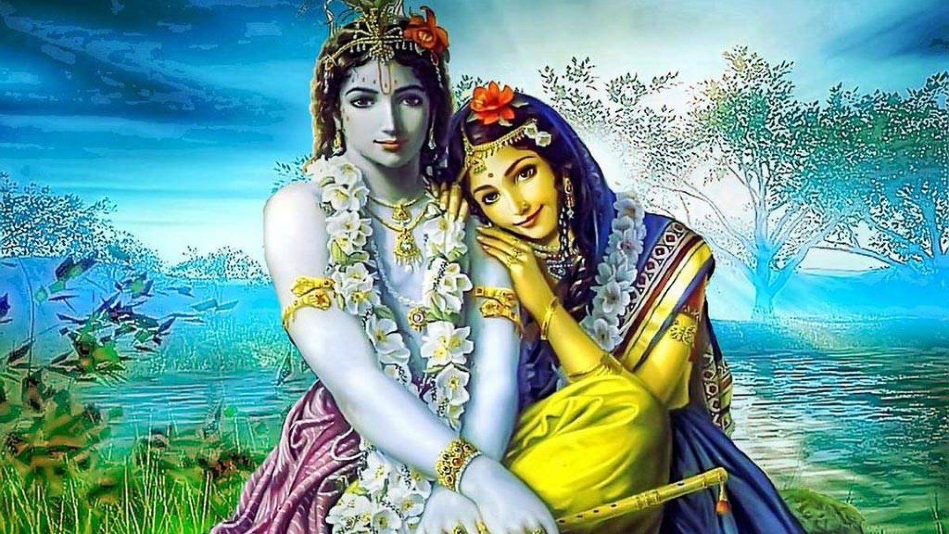 Radha Krishna Love Image. Hindu Gods and Goddesses