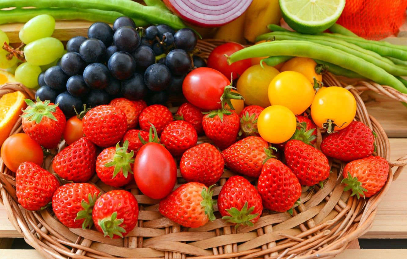 Wallpaper berries, fruit, vegetables, fresh, fruits, berries
