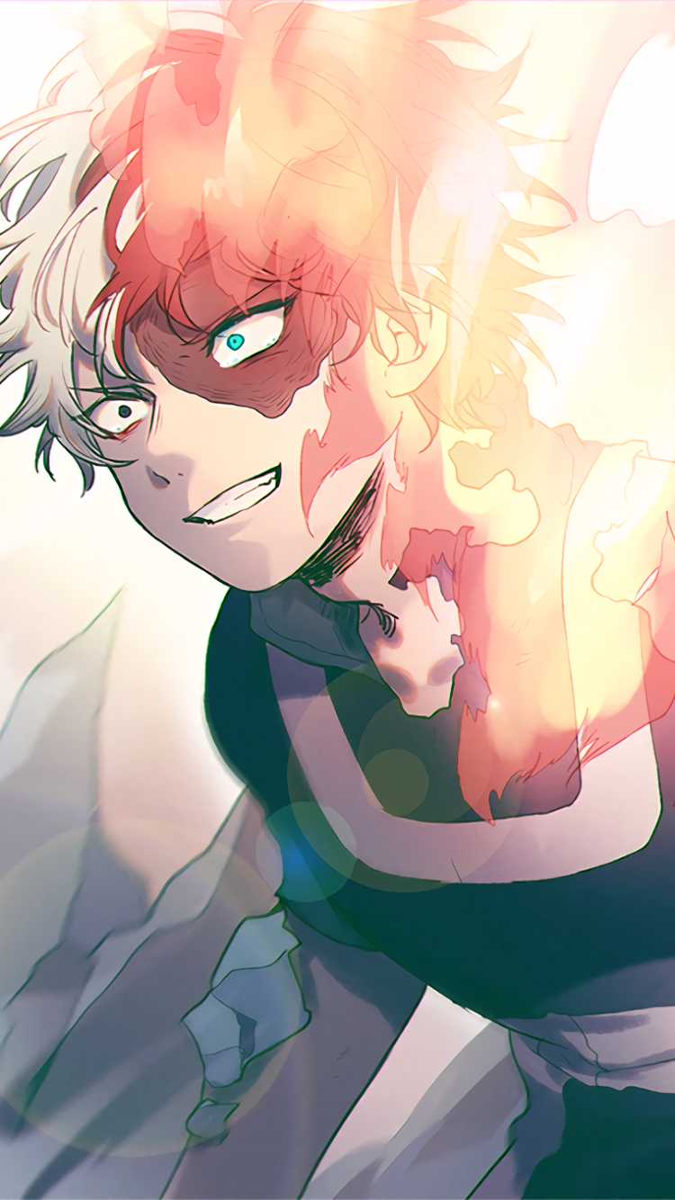 Shouto Todoroki Apple IPhone 5 (640x1136) Wallpaper