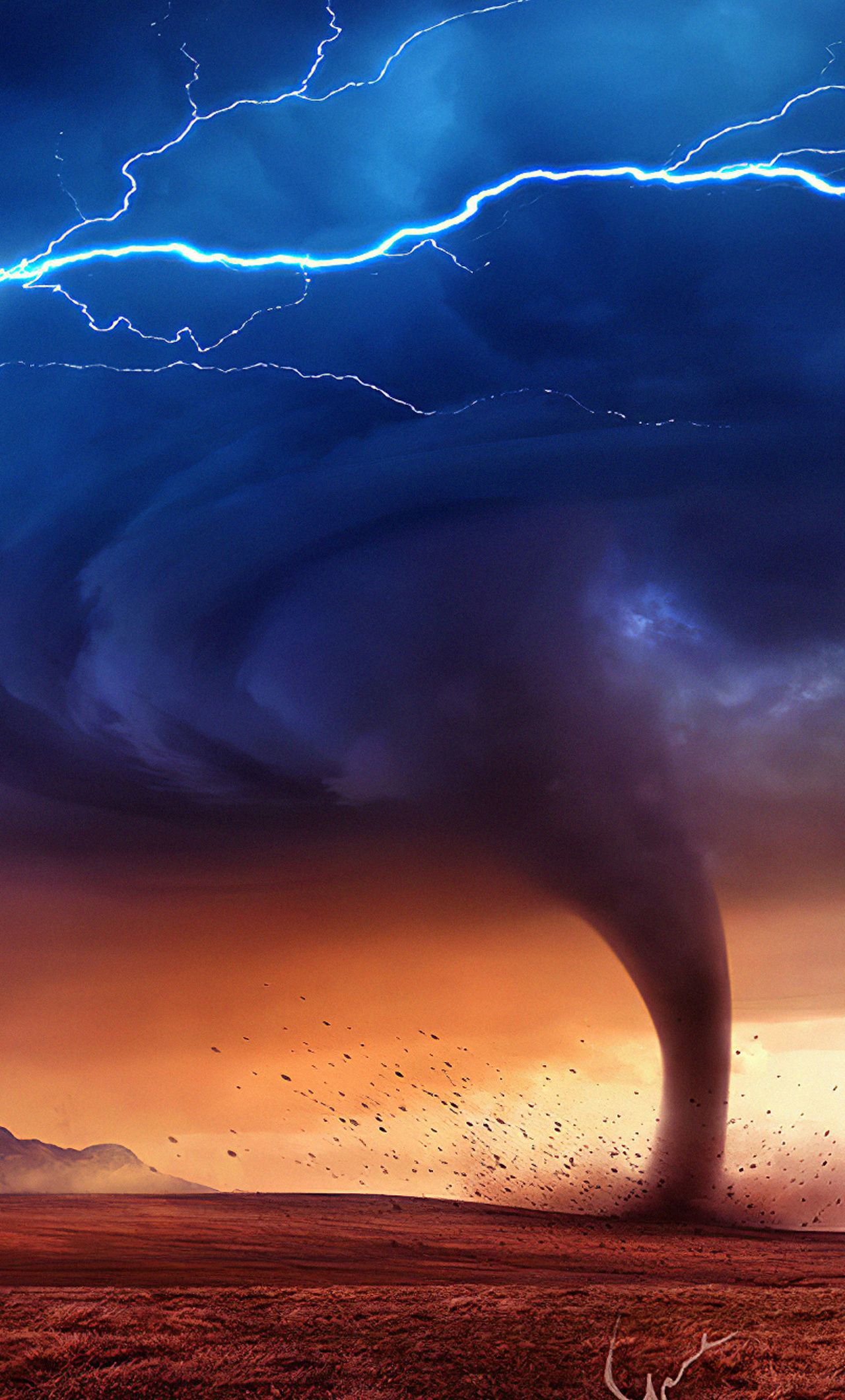 Tornado Art iPhone HD 4k Wallpaper, Image