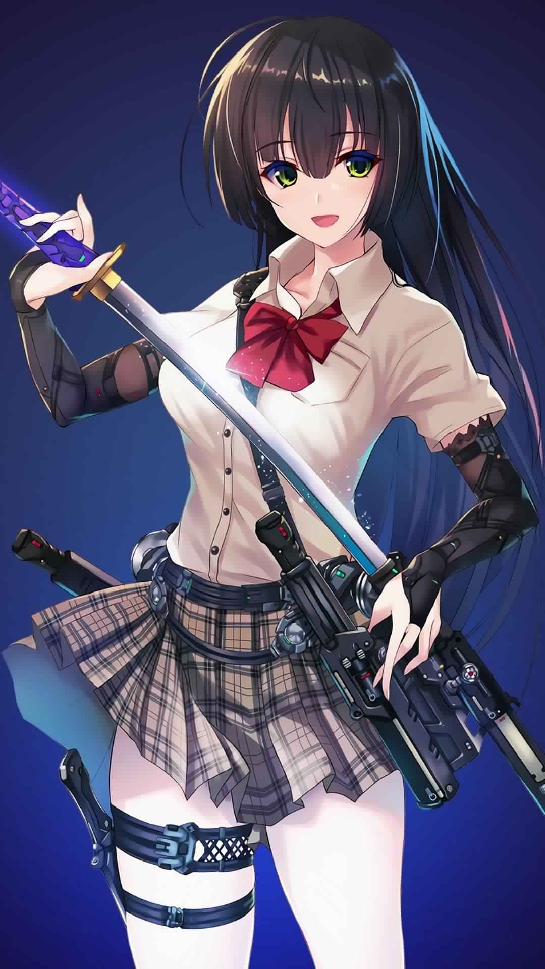 all. Chibi wallpaper, Katana girl, Cool