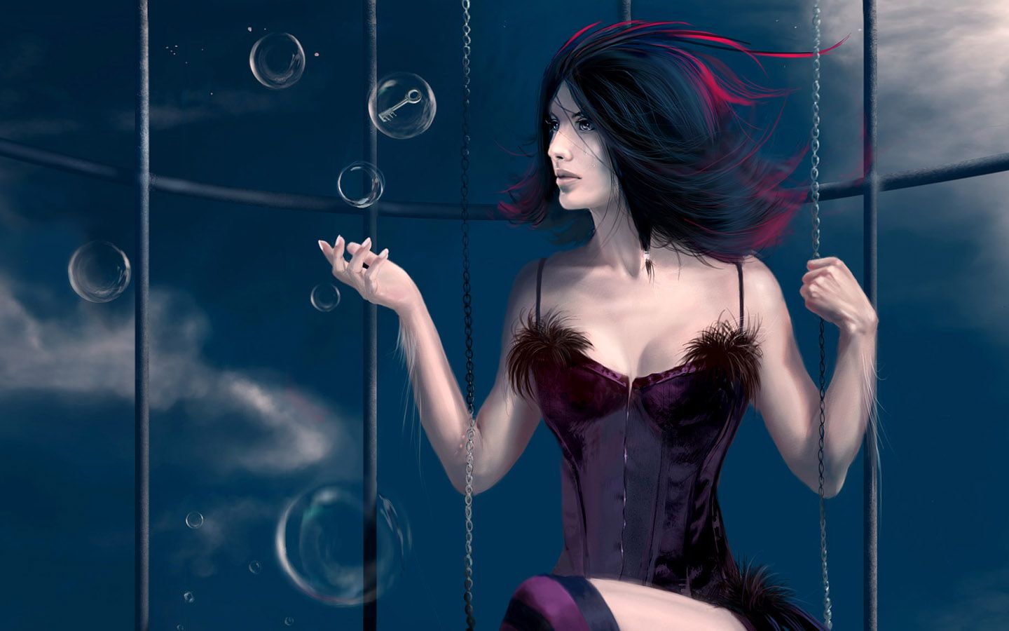 Fantasy Modern Girl Roeoesli Wallpaper