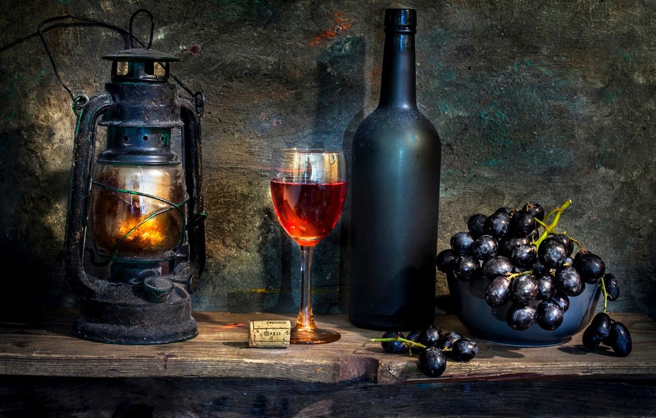 Wallpaper wine, bottle, lamp, The last of the summer wine image