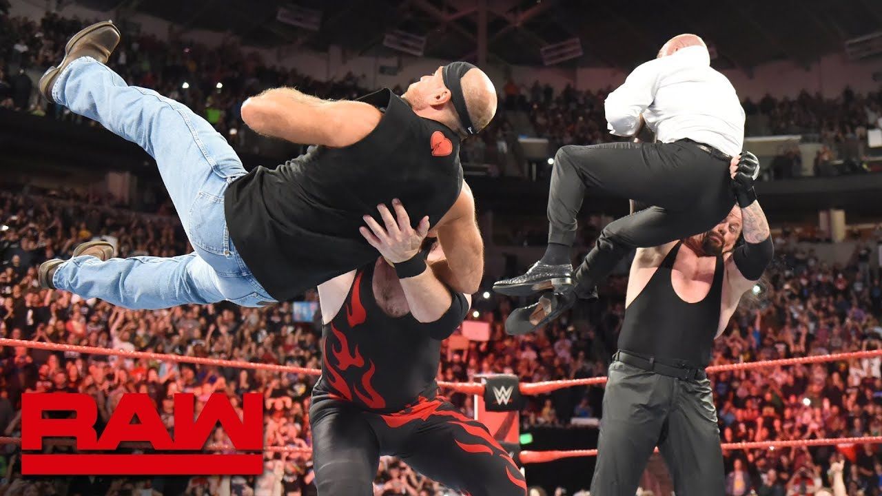 The Undertaker and Kane lay out Triple H and Shawn Michaels: Raw