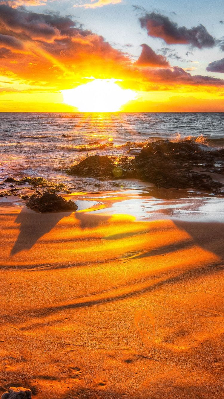 iPhone Wallpaper. Horizon, Sky, Nature, Sea, Sunrise, Afterglow