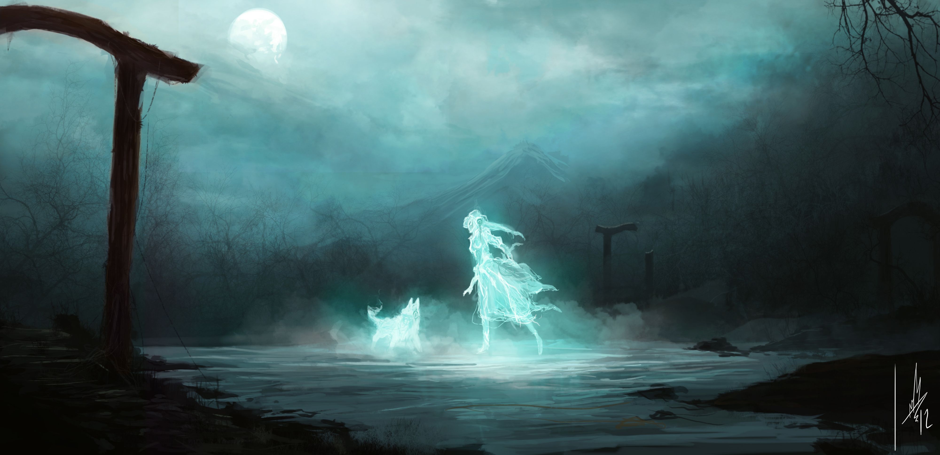 Water Spirit WIP. Anime ghost, Dark