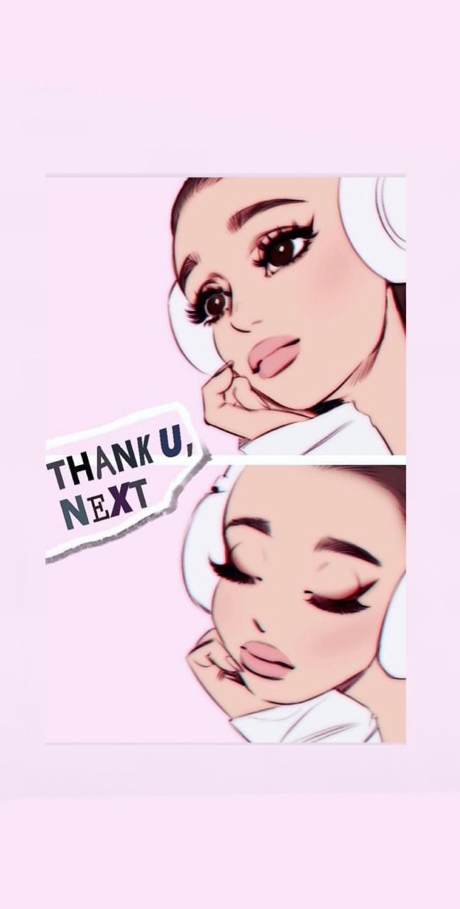 Ariana Grande Thank U Next Cartoon Wallpaper