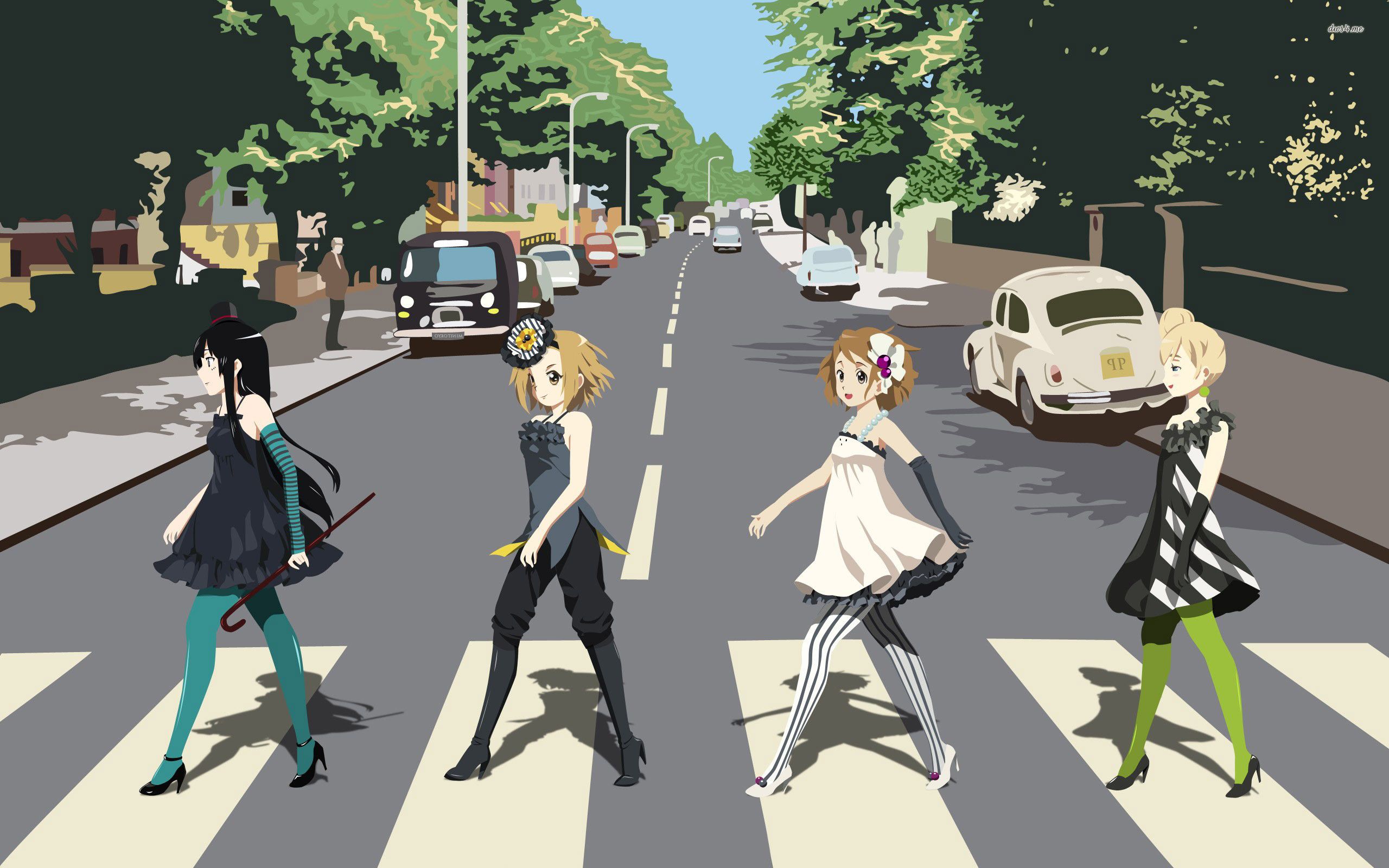 The Simpsons Abbey Road Wallpaper