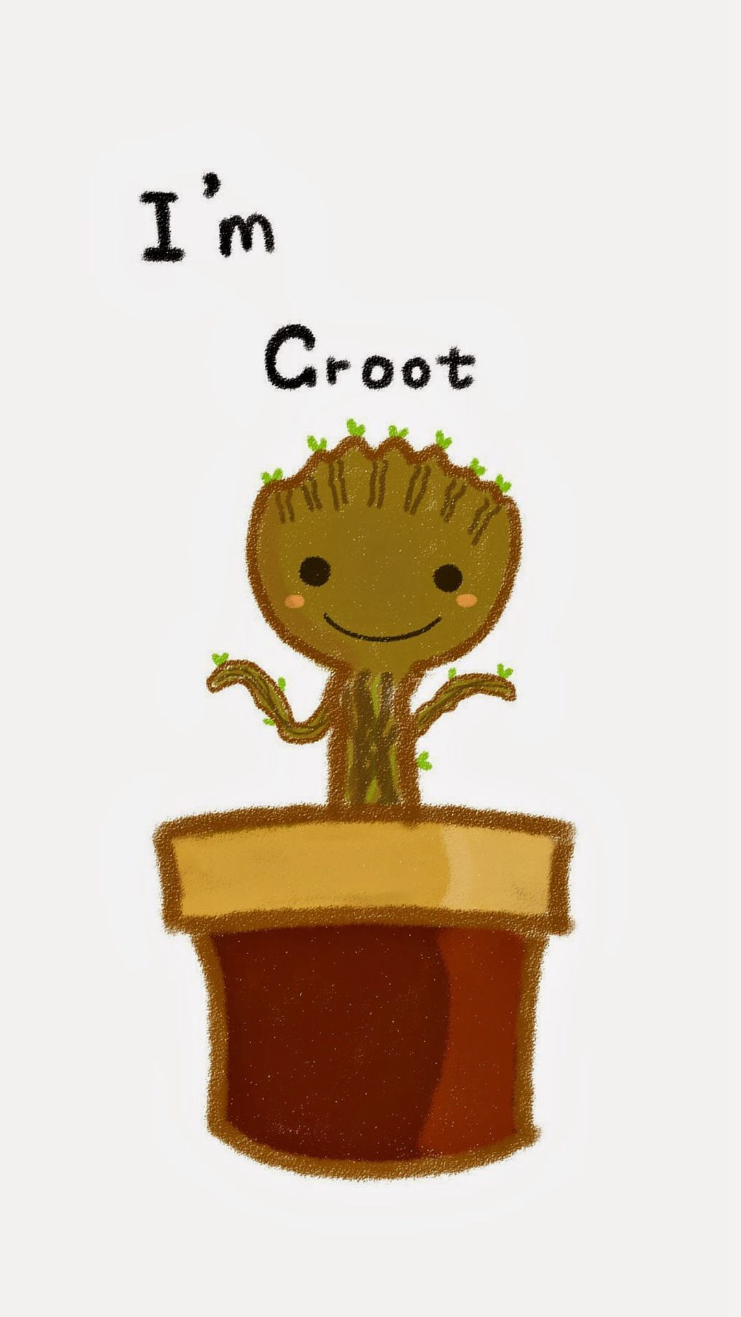 I Am Groot Baby Flower iPhone 8 Wallpaper Free Download