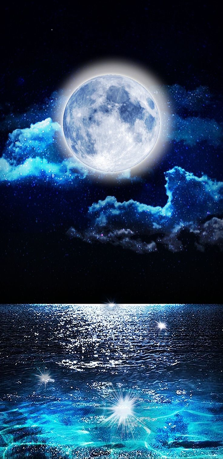 Moon magic celestial cosmic full ocean magical inspirational