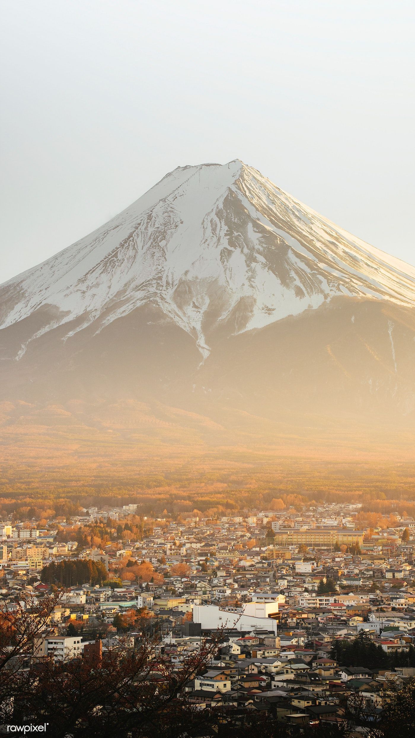Mount Fuji and Kawaguchiko town, Japan
