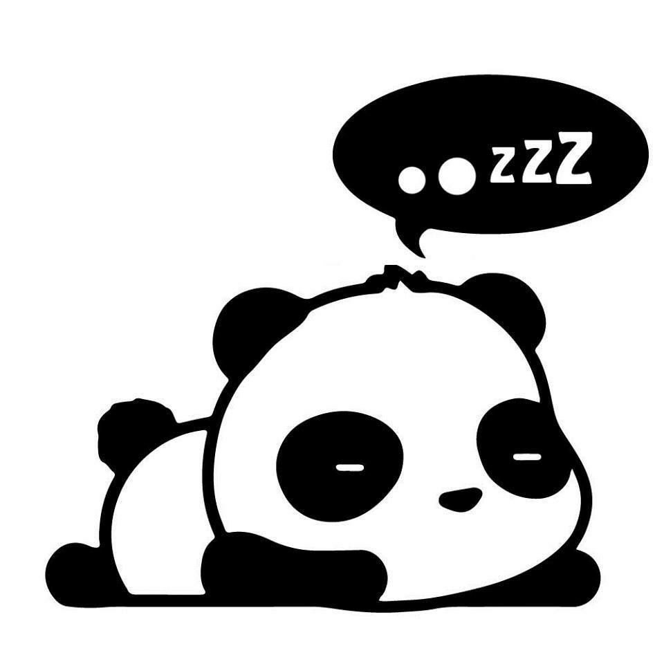 Sleepy Panda. Cute panda drawing, Panda art, Kawaii panda
