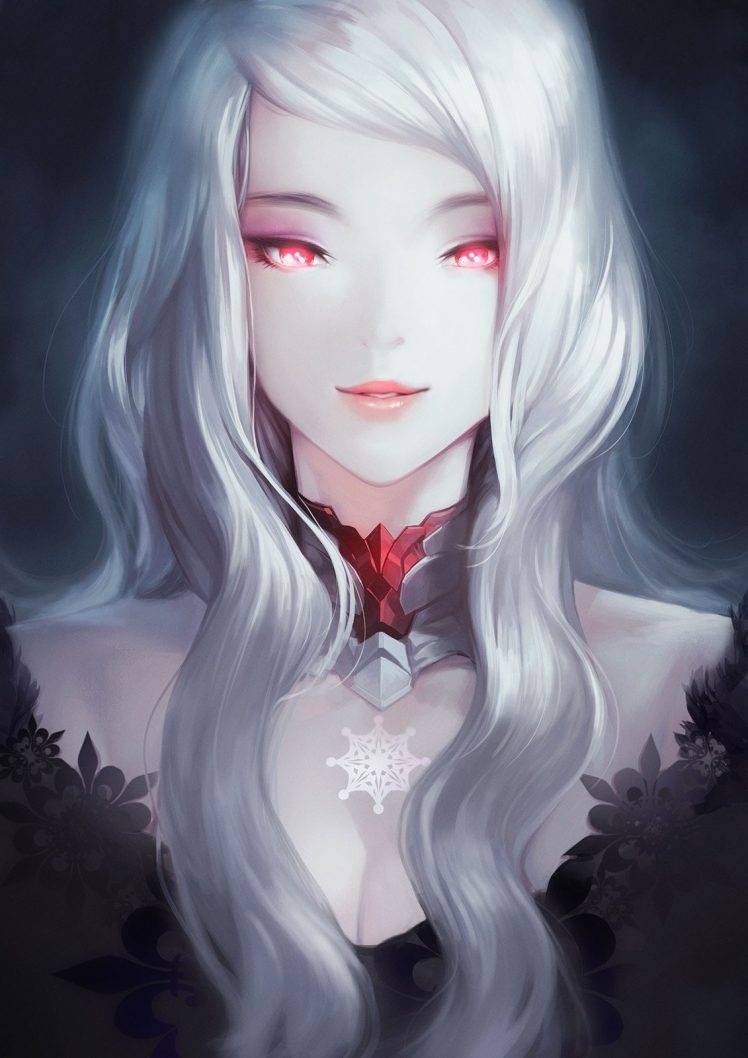 red Eyes, White Hair Wallpaper HD / Desktop and Mobile Background