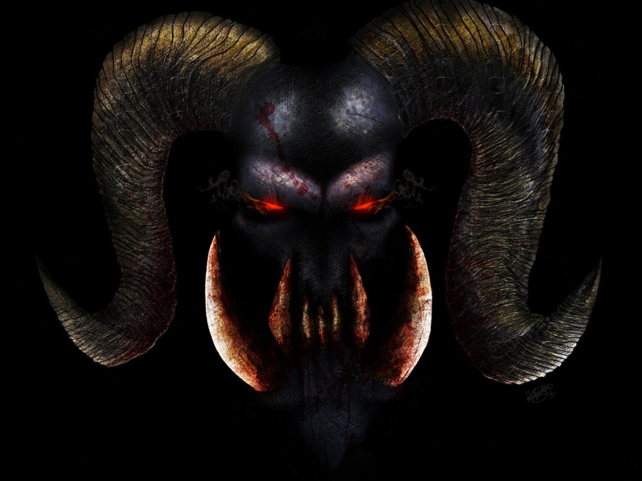 Demon Evil Dark Horror Fantasy Monster Art Artwork Face