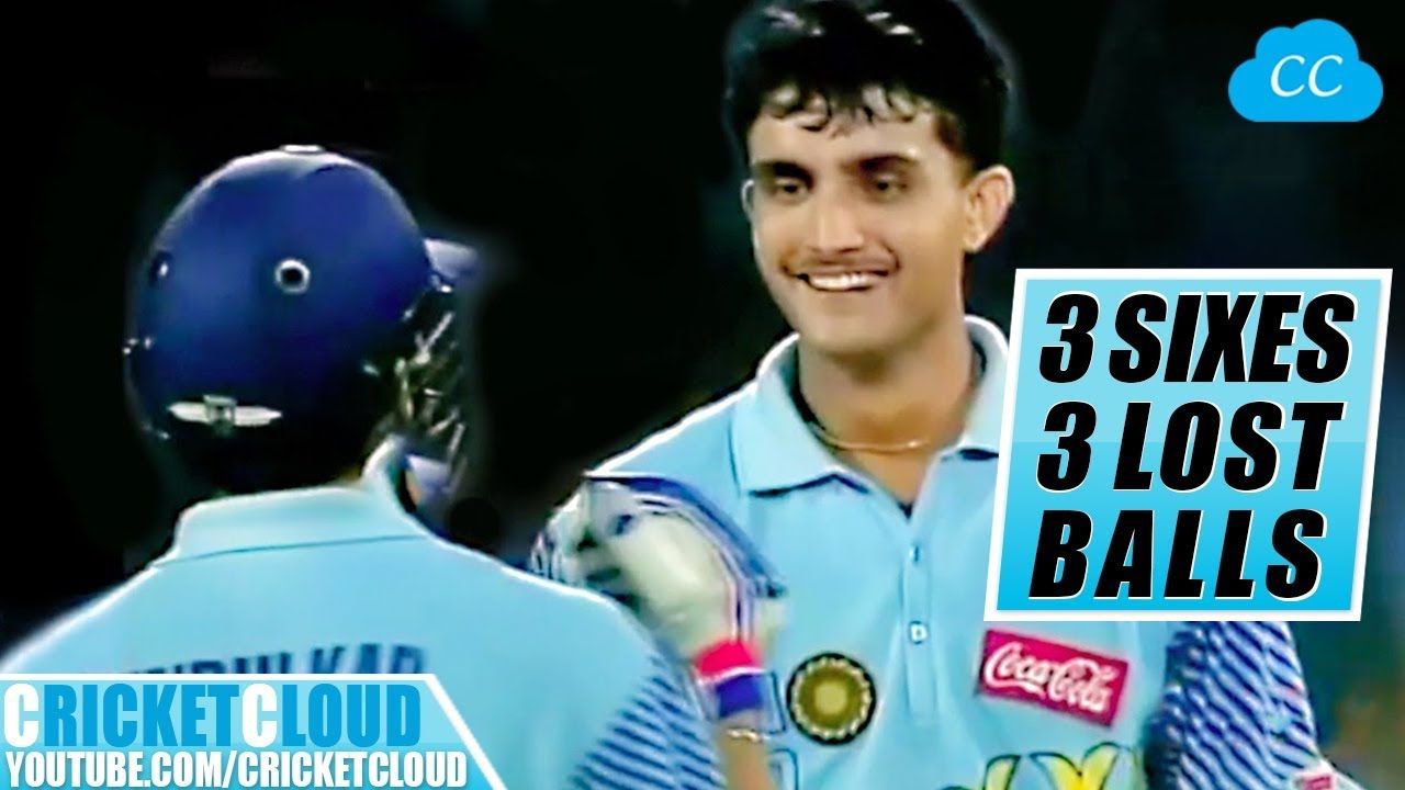 Sourav Ganguly's 3 SIXES LOST BALLS. MUST WATCH !!