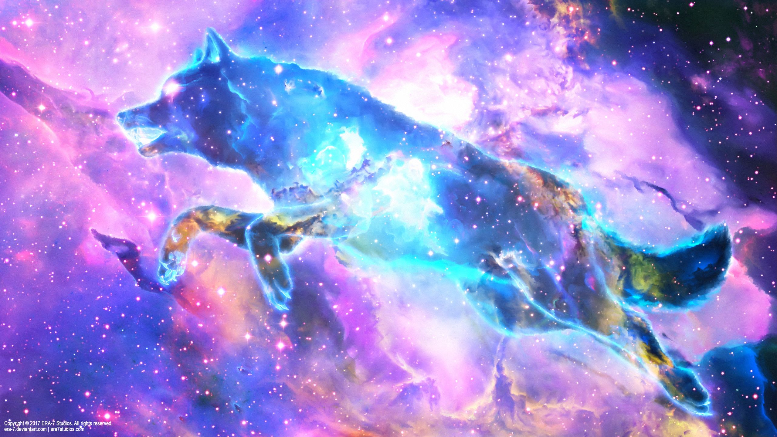 Wallpaper Galaxy Wolf Image