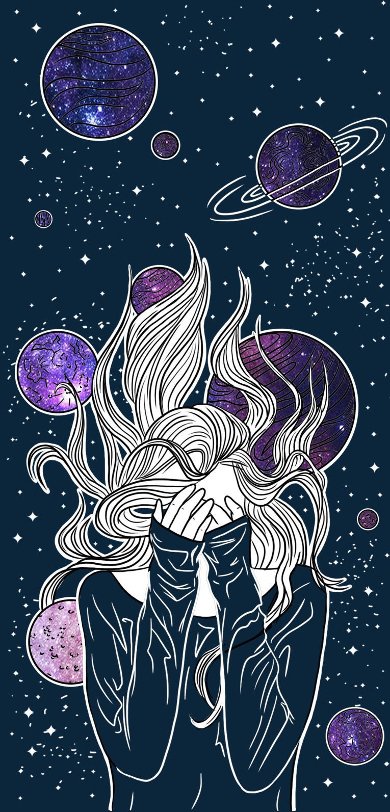 drawings SpaceGirl by Gocase. Galaxy wallpaper, Art