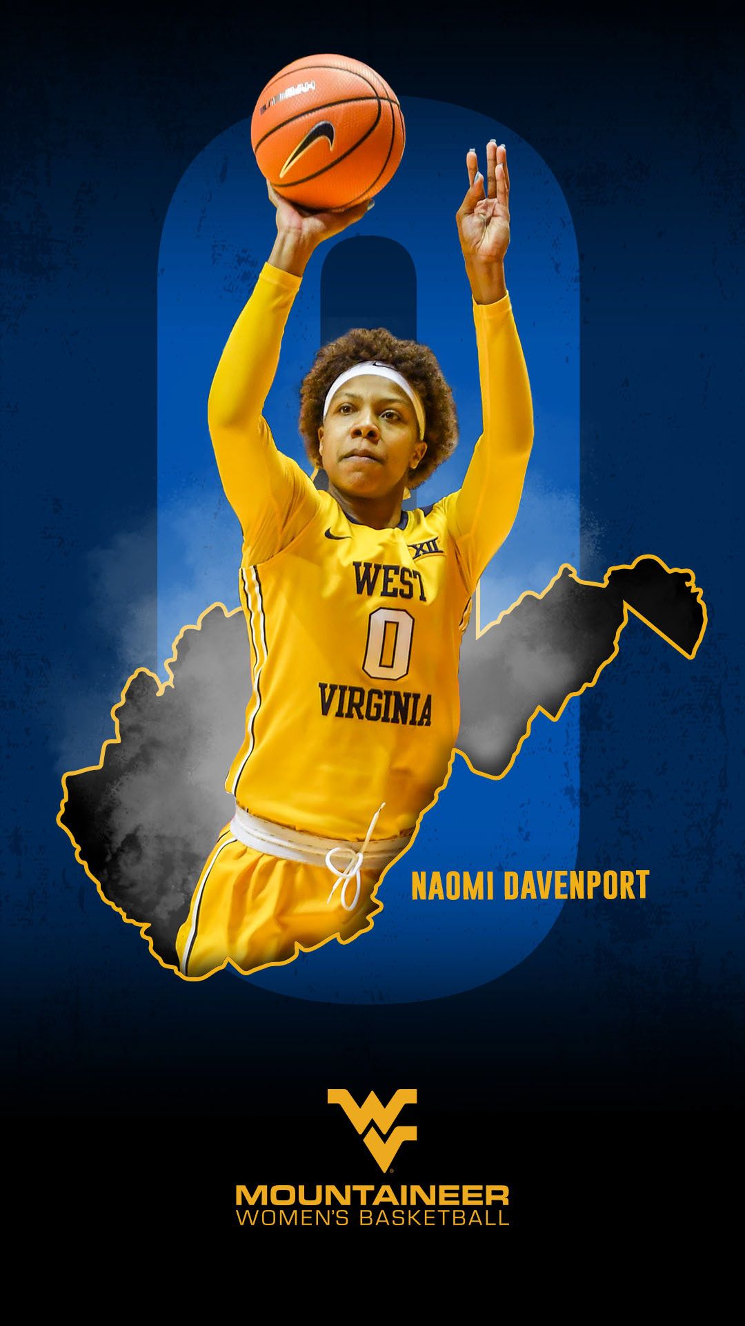 WVU Women's Basketball iPhone Wallpaper Graphics
