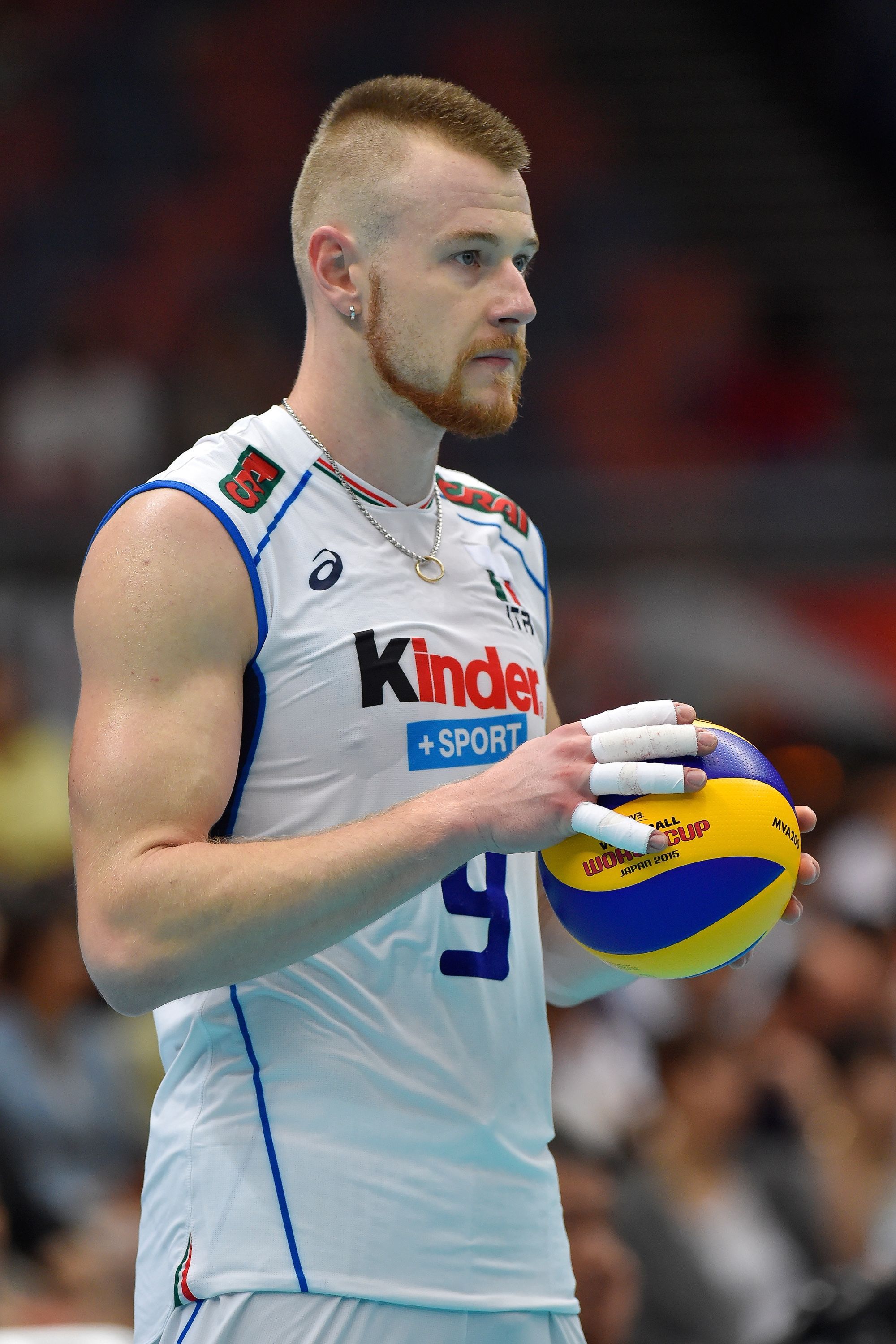 Ivan Zaytsev getting ready to serve the ball