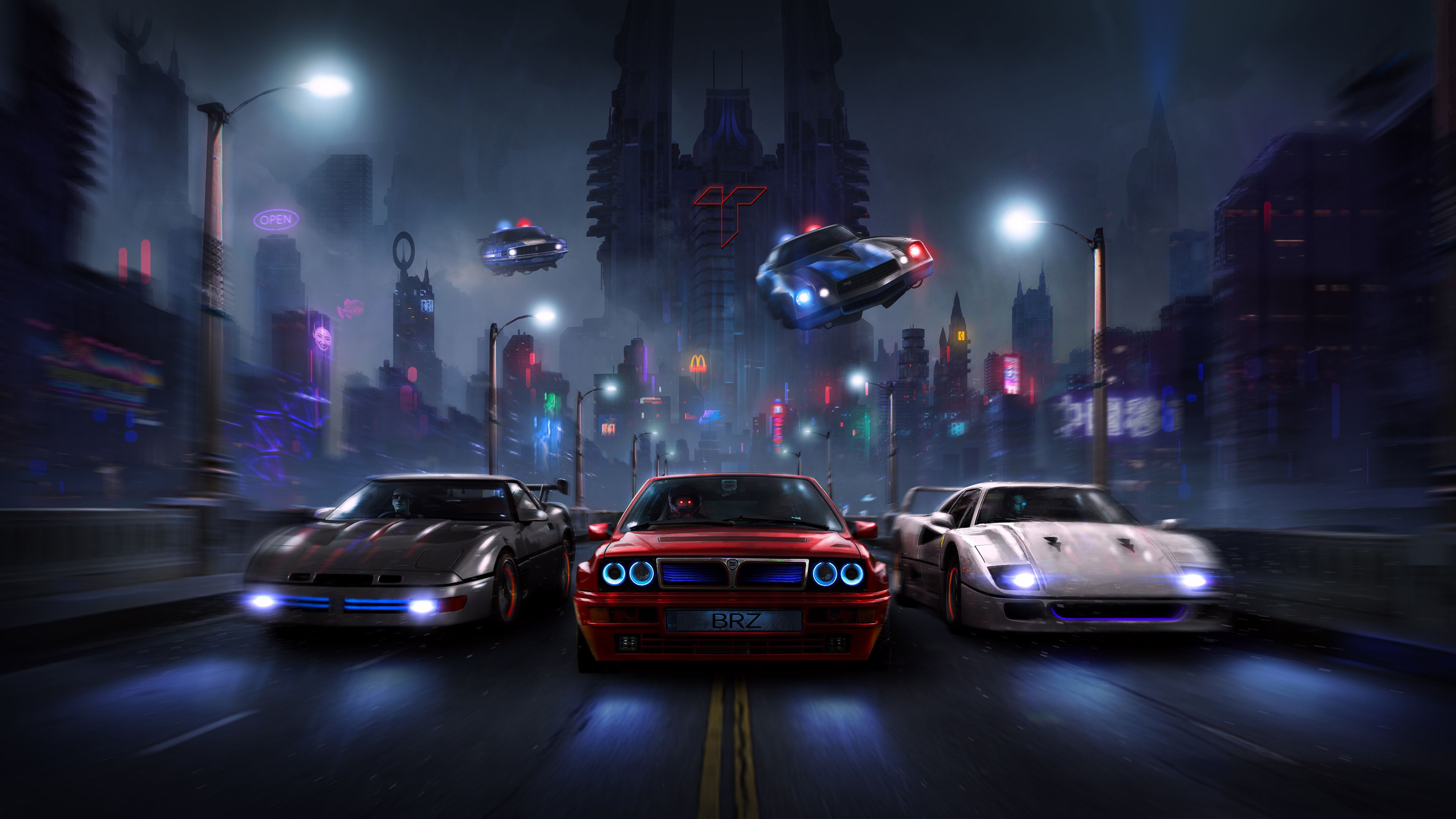 Wallpapers 4k Racers Night Chase 4k 4k
