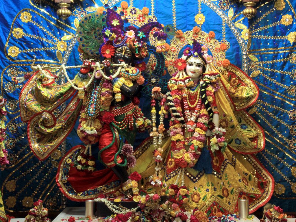 Sri Radha Madhava glittering Wallpaper  Hare Krishna Wallpapers